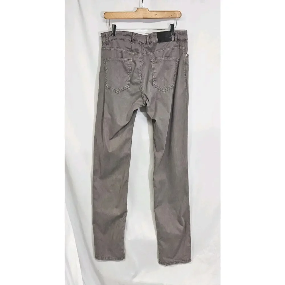 Peter Millar Collection Gray Tencel Cotton Blend Straight Leg Chino Pants